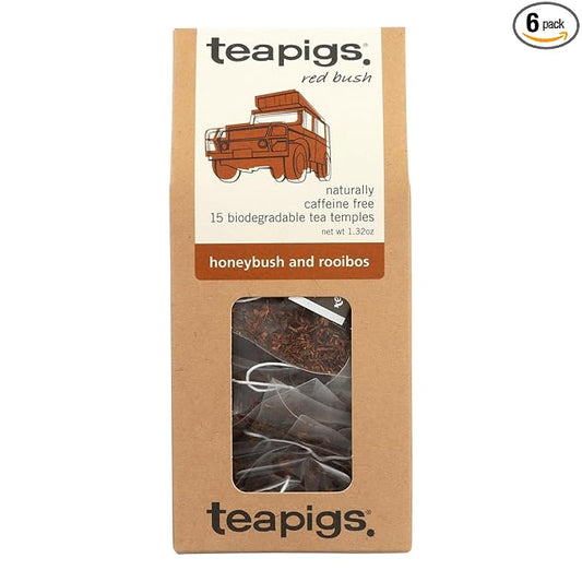 teapigs Rooibos Tea, 15 Count, 1.3 oz (Pack of 6)