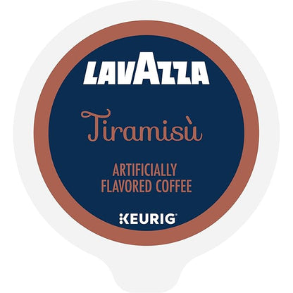 Lavazza Tiramisù Coffee, Single Serve Keurig K-Cup Pods, Flavored Coffee, 60-Count Box (6 Packs of 10)