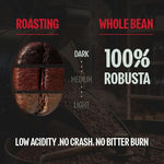 Load image into Gallery viewer, BAZAN COFFEE Too Strong, Vietnamese Robusta Whole Bean Coffee, Dark Roast, High Caffeine, Bold Espresso Flavor, Low Acidity, Perfect with Milk, 12oz Bag