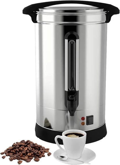 100 Cup Coffee Urn and Hot Beverage Dispenser, 14L/3.7Gal Commercial Coffee Maker Stainless Steel Large Hot Coffee Dispenser for Party Buffet Catering