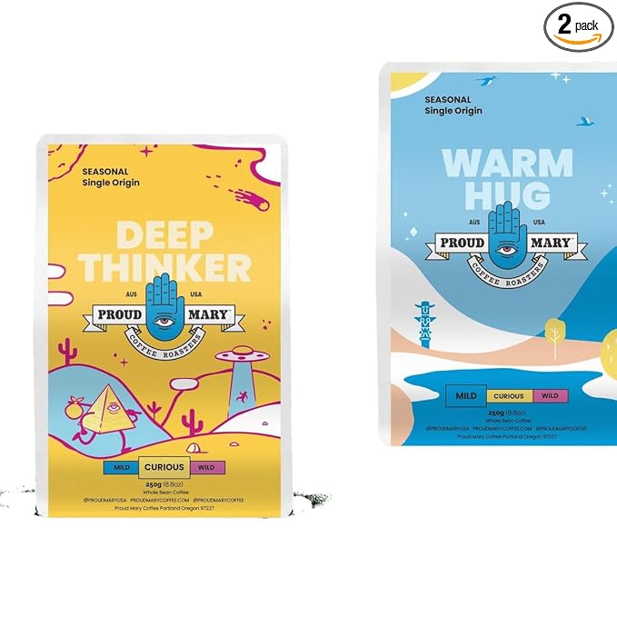 Bean Box Sampler - Roasted by Proud Mary, 2-Pack, Whole Bean Coffee, Gourmet Coffee