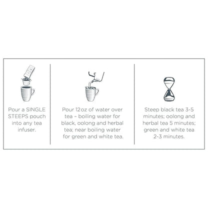 Tea Forte World of Teas Single Steeps Loose Leaf Premium Tea Gift Set Sampler, 15 Count 3 of Each Assorted Blends, Pre-Portioned Single Serve Pouches, Steeps 12 oz