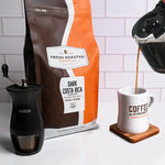 Load image into Gallery viewer, Fresh Roasted Coffee, Dark Costa Rican Tarrazu, 5 lb (80 oz), Dark Roast, Kosher, Ground