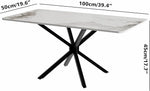 Load image into Gallery viewer, White Marble Coffee Table Modern Rectangular 40 Inch Living Room Table with Black Metal Legs Simple Stylish Center Table for Living Room Office
