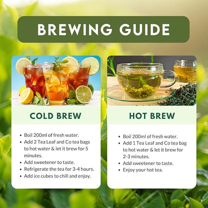 Tealeaf & Co. Tulsi Holy Basil Ashwagandha Green Tea Loose Leaf with Lemon Peel, Lemongrass & Black Pepper - Tulsi Tea with Fresh Herbs and Spices - 50 Servings, Gluten Free (3.52oz/100gm)