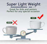 Load image into Gallery viewer, Chulan Large 25 oz Lightweight Fine Bone China Mugs, White Ceramic Soup Mugs,Over 45% Bone Content for Porcelain Soup, Latte, Milk, Coffee, Microwave Safe,Set of 4 Easy to Clean Moonlight Series