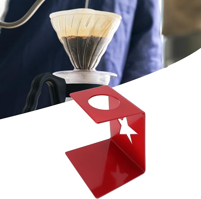 Reusable Pour Over Coffee Maker Dripper Stand for Home or Office (Red)