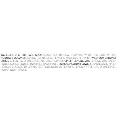 Tea Forte Demoiselle Petite Presentation Box Tea Gift Set Sampler, 10 Count, 2 of Each Variety Individually Wrapped Handcrafted Pyramid Infuser Bags