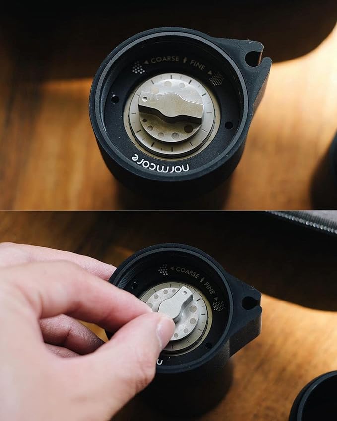 Normcore Manual Coffee Grinder V2 - Hand Coffee Grinder with Stainless Steel 38mm Contemporary Conical Burr - Adjustable Settings - For Espresso, Pour over, French Press