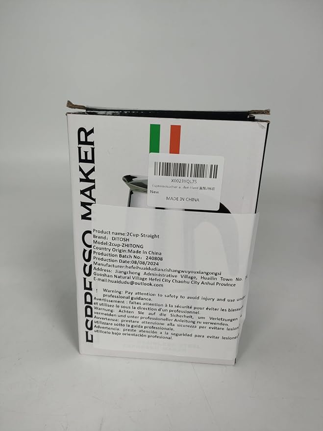 2 Cup Stovetop Espresso Maker Stainless Steel Moka Pot Stove Top Percolator Italian Coffee Makers Capable Mocha Greca Machine Cafe Classic Induction Cookers for Home and Camping 100ml 3.3oz