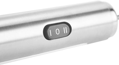Rosle 12961 Stainless Steel Dual Speed Electric Liquid Frother Whisk with Round Handle 10.5 in, Silver