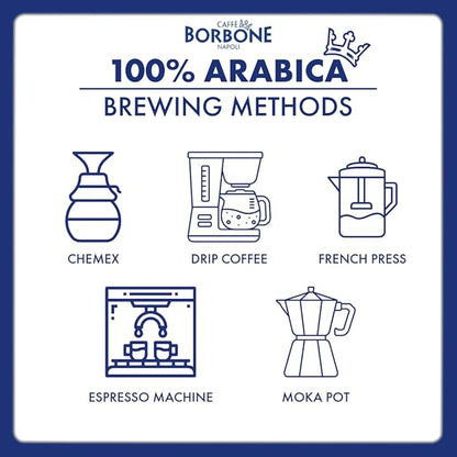 Caffe Borbone Whole Bean Coffee, Medium Roast 100% Arabica Blend, Aromatic and Refined Italian Coffee, 2.2 lb Bag