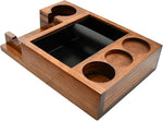 Load image into Gallery viewer, 13.4'' Large Espresso Knock Box and Tamping Station, Solid Wood Espresso Accessories Organizer Box for 51MM-58MM Tamper, Distributor, Portafilter, High-Capacity Espresso Coffee Organizer