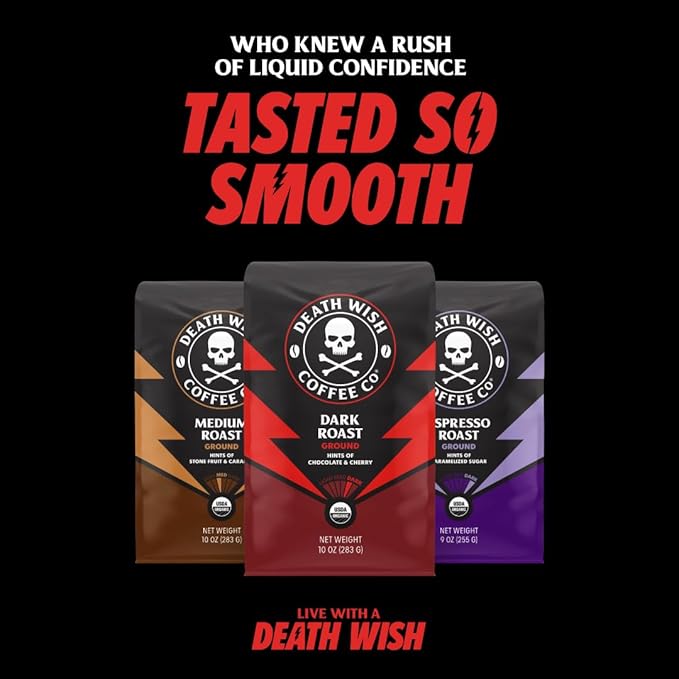 Death Wish Coffee - Single Serve Pods - Medium Roast - Made with USDA Certified Organic - 10 Count (Pack of 1)