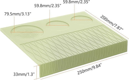 IKAPE Espresso Tamping Mat, Food Grade Silicone Coffee Tamper Mat, Portafilter Tamp Mat Espresso Accessory For Baristas, Waterproof Heat Resistant Tamping Pad Mat for Counter(Light Green)