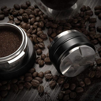 51mm Espresso Tamper and Distributor, MATOW Dual Head Coffee Leveler Compatible with Delonghi 51mm Portafilter, Adjustable Depth-Professional Espresso Hand Tampers
