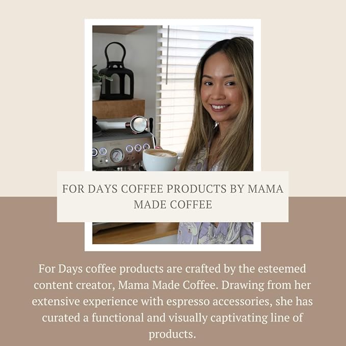 For Days 54mm Calibrated Tamper for Espresso Machines, 20 lbs Spring-Loaded Coffee Tool for Baristas with a Stainless Steel Flat Base, Fits 54mm Portafilters and Breville (White Handle)