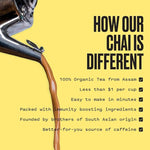 Load image into Gallery viewer, Kolkata Chai Signature Masala Chai &amp; Decaf Masala Chai Tea, Assam Black Tea Combo Pack, Makes 40 cups, Premium loose leaf tea and spice blend, All Natural