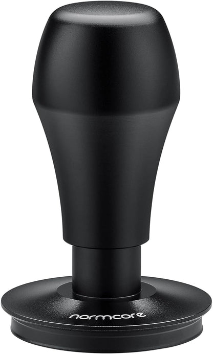 Normcore 53.3mm Espresso Coffee Tamper - Titanium Ripple Plating Base - Spring Loaded Tamper - 15lb / 25lb / 30lbs Replacement Springs - Anodized Aluminum Handle and Stand