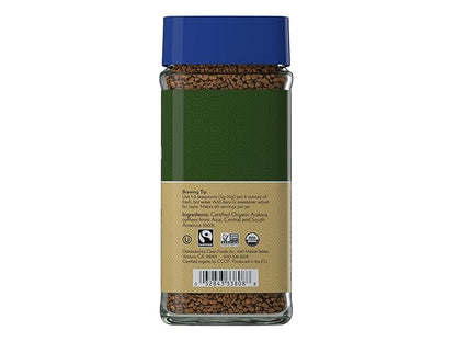 Cafe Altura Decaf Freeze Dried Instant Organic Coffee, 3.53 oz Jar (Pack Of 2)