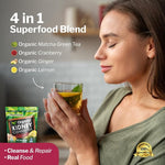 Load image into Gallery viewer, Opportuniteas Organic Kidney Cleanse Detox &amp; Repair Tea - Matcha Green Tea, Cranberry, Lemon &amp; Ginger. 4 Cleansing Superfoods for Drinks. Vegan &amp; Non-GMO - 30 Servings