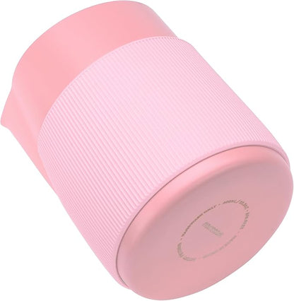 Normcore Handleless Milk Frothing Jug, Milk Pitcher 20.3 oz, Milk Frother Steamer Cup Stainless Steel Espresso Cup, Round Spout, Pink, 600 ml