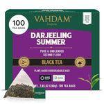 Load image into Gallery viewer, VAHDAM, Darjeeling Black Tea Bags (100 Count) High Caffeine, Non GMO, Gluten Free | Smooth &amp; Sweet Tea With Distinguished Fruity Notes | Full Bodied