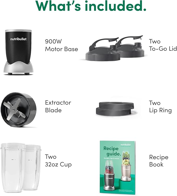 NutriBullet NB9-1301K Pro 13 Pcs Onyx Black, 900W