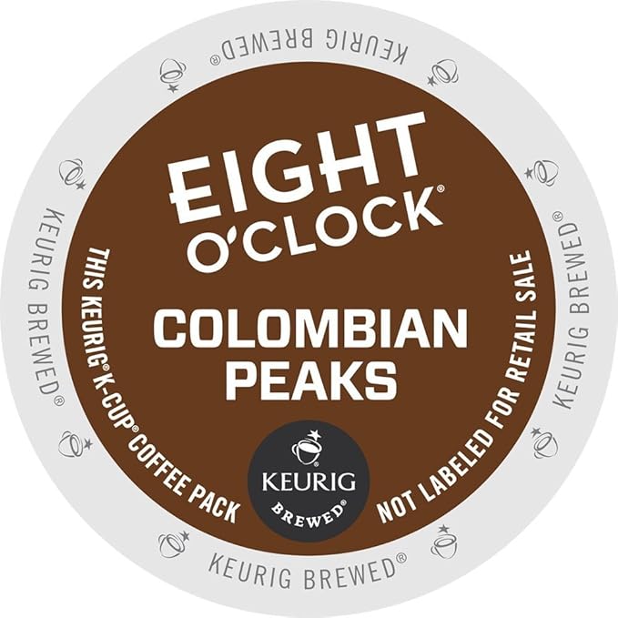 Eight O'Clock Coffee Colombian Peaks Keurig Single-Serve K-Cup Pods, Medium Roast Coffee, 120 Count