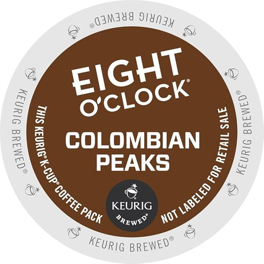 Eight O'Clock Coffee Colombian Peaks Keurig Single-Serve K-Cup Pods, Medium Roast Coffee, 120 Count