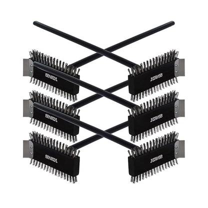 SPARTA 4029000 Stainless Steel Grill Brush, Grill Scraper With Metal Bristles, 30.5 Inches, Black, (Pack of 6)