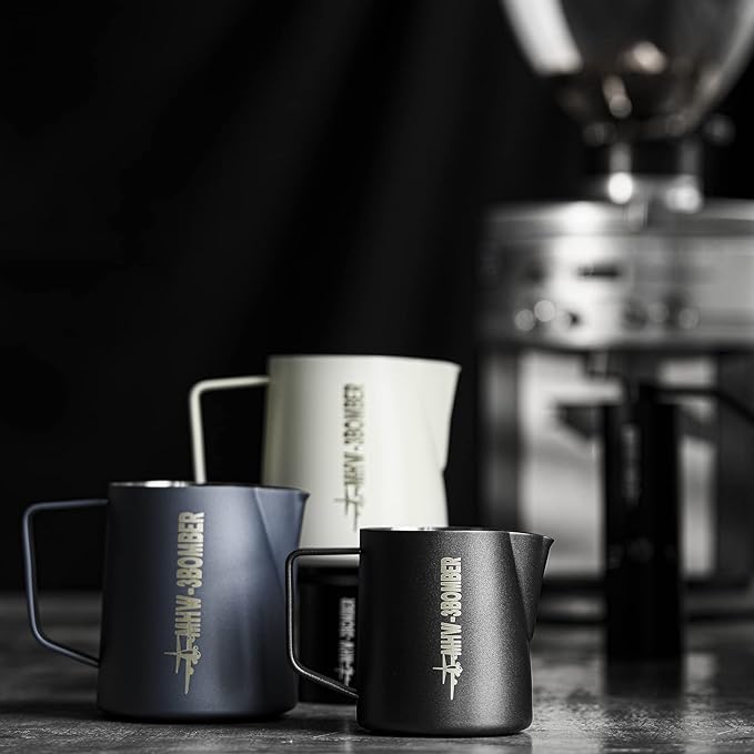 MHW-3BOMBER Milk Frothing Pitcher 600ml/20oz Espresso Steaming Pitcher Stainless Steel Frothing Cup Capuccino Latte Art Pitcher, Pink P5018-OS