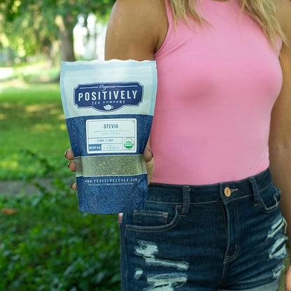 Organic Positively Tea Company, Stevia Leaf, Herbal Tea, Loose Leaf, 4 Ounce