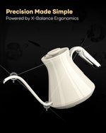 Load image into Gallery viewer, Cocinare FLOW M6 Pro Electric Gooseneck Kettle, ±0.5℉ Temperature Control for Pour-over Coffee &amp; Tea, Stainless Steel Interior, Quick Heating for Boiling Water (Dali White)