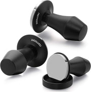 Normcore 58.5mm Coffee Tamper V4 - Spring-loaded Tamper with 15lb / 25lb / 30lbs Replacement Springs - Anodized Aluminum Handle and Stand - Stainless Steel Flat Base