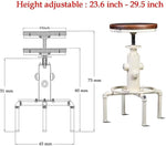 Load image into Gallery viewer, Topower Aged Antique Vintage Industrial Barstool Solid Wood Water Pipe Fire Hydrant Design Cafe Coffee Industrial Bar Stool Set of 2 Antique White