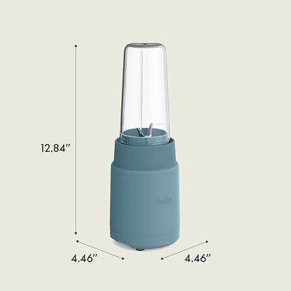 bella 6 Pcs Portable Rocket Blender, Juicer & Smoothie Maker, Press & Twist Design, EverGood™ & BPA Free Dishwasher Safe Parts, 4 Tip Stainless Steel Blade, Cord Wrap, 240 Watt Motor, Surf