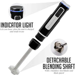Load image into Gallery viewer, OVENTE Cordless Immersion Hand Blender, Rechargeable Handheld Portable Stick Mixer with 8 Mixing Speed Option, One-Touch Control and Stainless Steel Blades for Smoothies, Shakes or Soups, Black HR781B