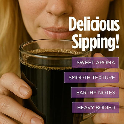 VitaCup Focus Mushroom Coffee Grounds, Vanilla Flavored Coffee with Lions Mane, Chaga, B Vitamins, D3, Boost Focus, Immunity, Memory & Clarity, Medium Dark Roast, 100% Arabica Specialty, 10oz