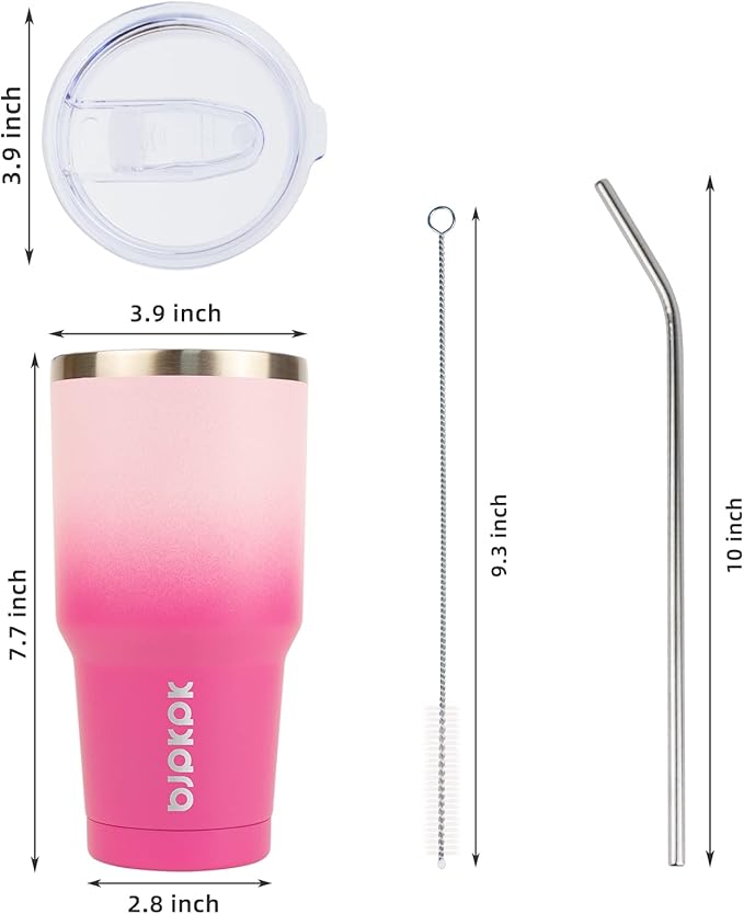 BJPKPK 30 oz Tumbler With Lid And Straw, Travel Coffee Mug,Cherry Blossom