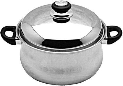 Tuxton Home Nevada 5 Quart Dutch Oven; Stainless Steel, PFTE & PFOA Free, Freezer to Oven Safe, Induction Compatible