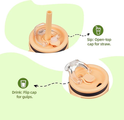 14 oz Tumbler with Side Handle, Insulated Water Bottle with Straw and 2 in 1 Lid, Stainless Steel Cup Travel Coffee Mug for Sports Office Gym,Navy Blue