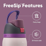 Load image into Gallery viewer, Owala FreeSip Insulated Stainless Steel Water Bottle with Straw for Sports, Travel, and School BPA-Free Sports Water Bottle, 32 oz, Dreamy Field