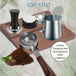 Load image into Gallery viewer, 51-58 mm Wide Espresso Tamping Mat - Wooden Coffee Tamping Station - Espresso Accessories for Baristas