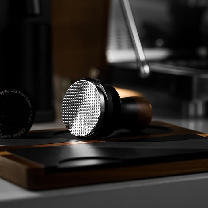 MHW-3BOMBER 58.35mm Calibrated Espresso Tamper 30lbs with Sound Feedback Espresso Tamper Set Comes with Three Additional Bases and A Replacement 20lbs Spring T6175T-OS