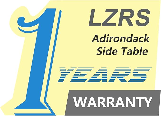 LZRS Double Adirondack Side Table, Outdoor Side Tables, End Tables for Patio, Backyard,Pool, Indoor Companion, Easy Maintenance & Weather Resistant(Orange)