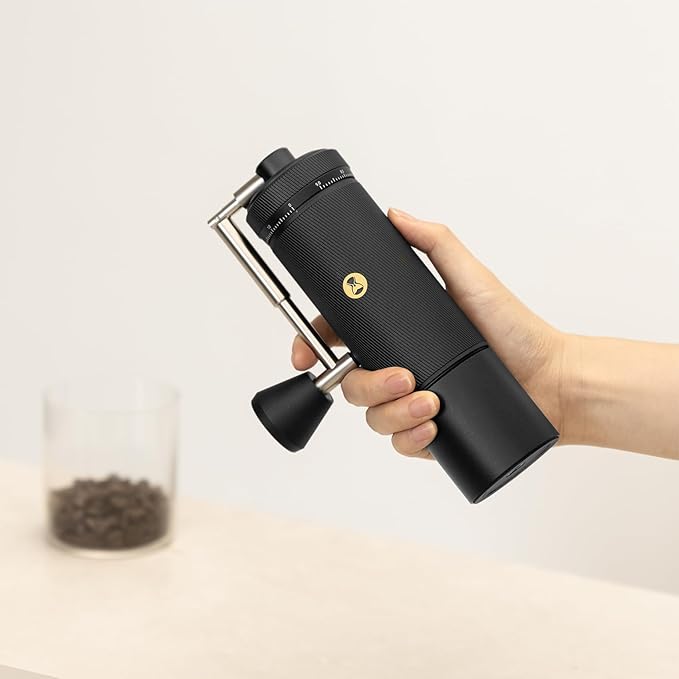 TIMEMORE S3 Manual Coffee Grinder with External Adjustment and Stainless Steel Patented Burr，Hand Coffee Grinder High Presicion Premium Expresso Coffee Grinder Chestnut S3, Black