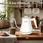 Load image into Gallery viewer, Electric Kettle, Gooseneck Electric Water Kettle for Pour Over Coffee &amp; Tea, 0.8L Quick Heating Small Hot Water Kettle Electric, Stainless Steel, Auto-Off &amp; Boil Dry Protection, Matte White