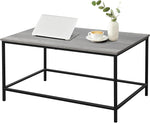 Load image into Gallery viewer, SENIG Small Coffee Table, Modern Industrial Style Rectangular Table, Grey Wood and Sturdy Metal Side End Table, Rustic Accent Functional Coffee Table for Living Room,31.5 x 20 x 16