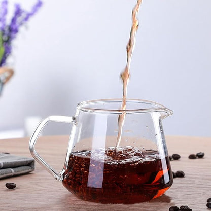 Glass Coffee Pot Server, 13.5oz Glass Coffee Carafe Manual Pour Over Coffee Maker Teapot Clear Water Kettle Pitcher for Brewing Coffee, Milk, Tea (13.5oz/400ml)